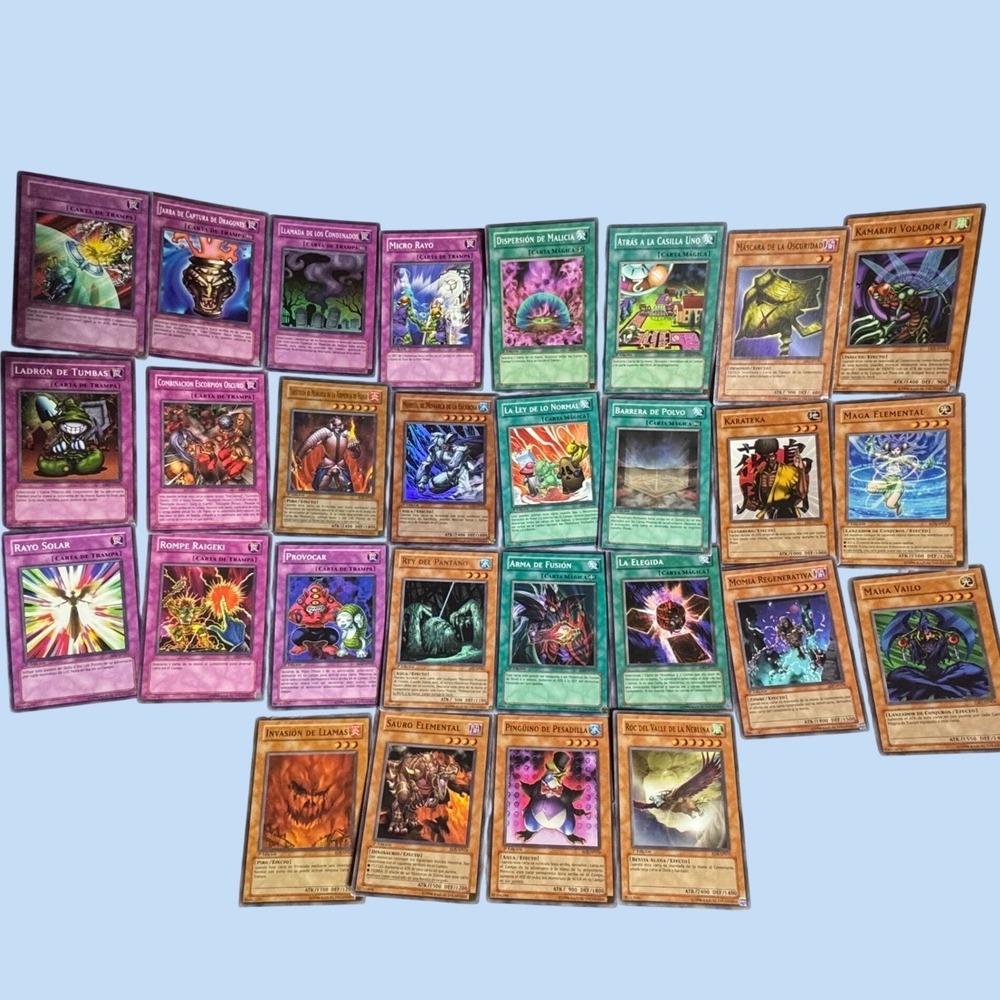Vintage Yu-Gi-Oh! Spanish Card Lot Mobius Thestalos Monarchs TCG Mixed Set 28ct